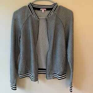 Juicy Couture Bomber Jacket With Zipper Black And White Size S